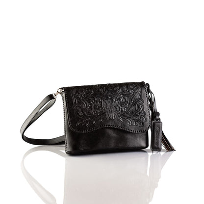 Luna Hand-Tooled Crossbody