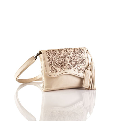 Luna Hand-Tooled Crossbody