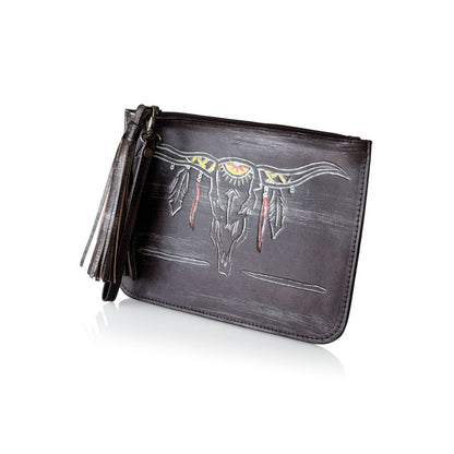 Buffalo Hand-Painted Slim Bag