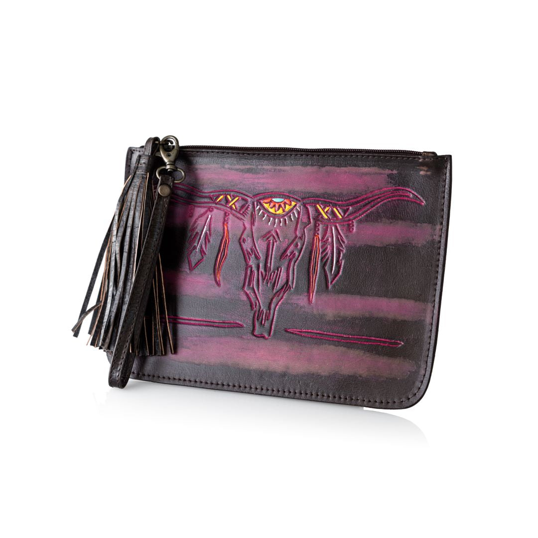 Buffalo Hand-Painted Slim Bag