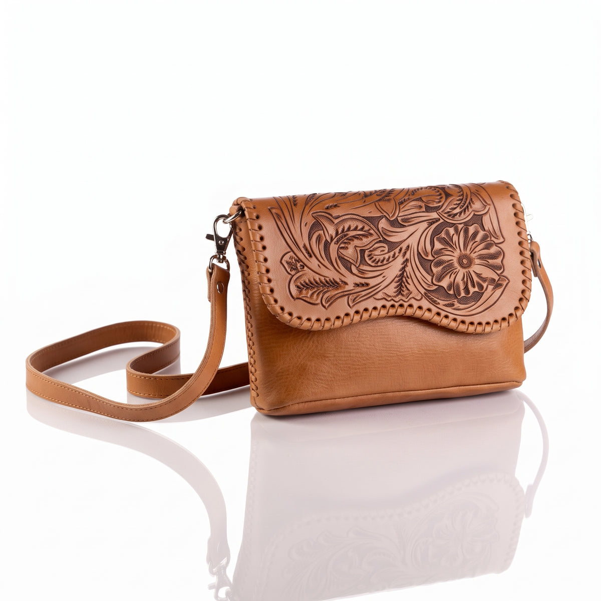 Adelita Hand-Tooled Clutch