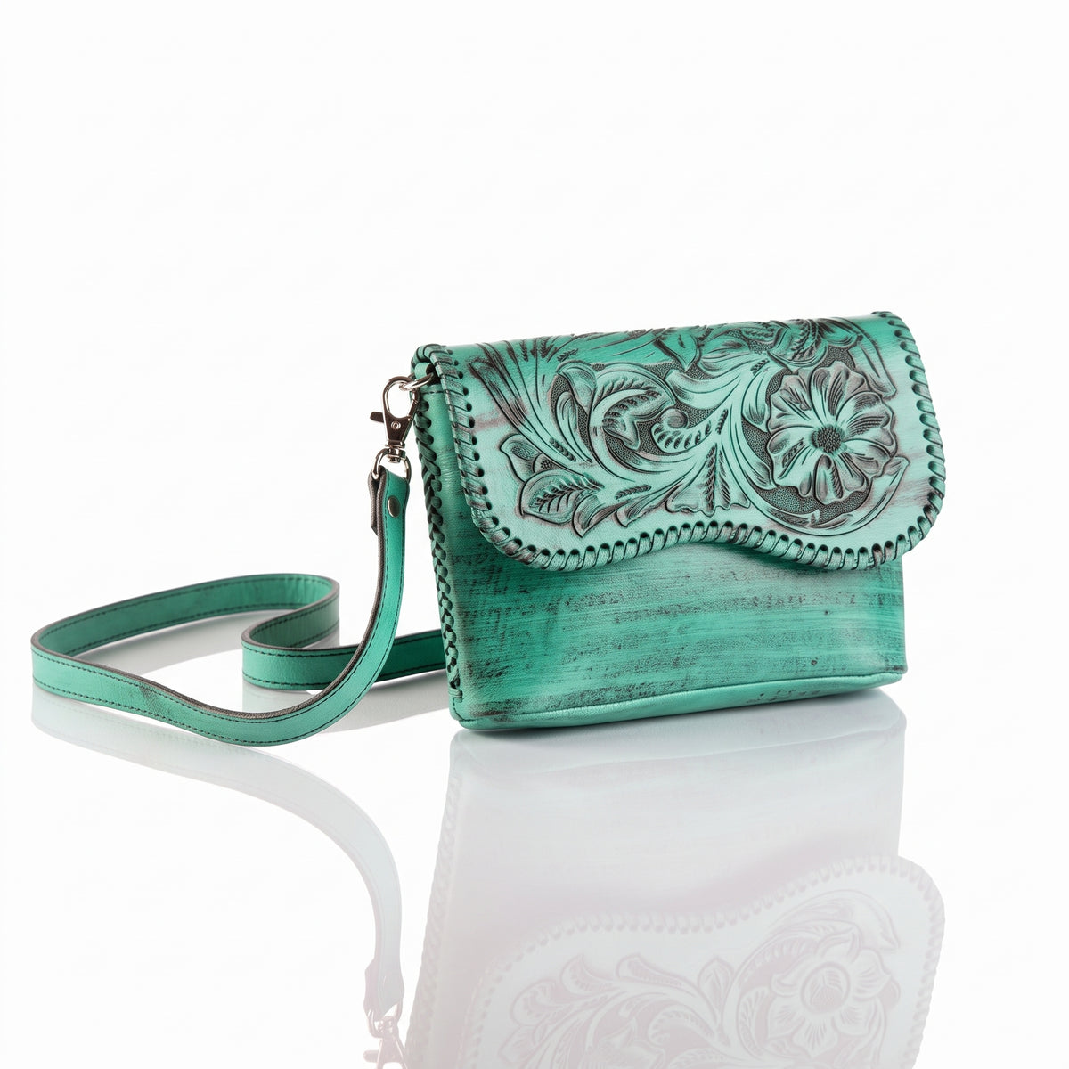 Adelita Hand-Tooled Clutch