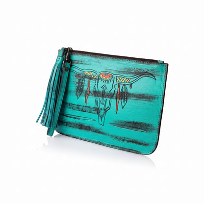 Buffalo Hand-Painted Slim Bag