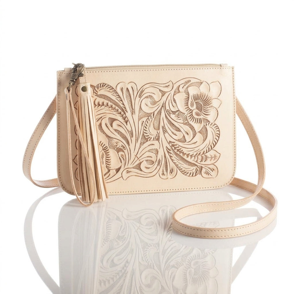 Hand-Tooled Slim Crossbody