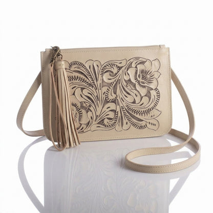 Hand-Tooled Slim Crossbody