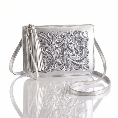 Hand-Tooled Slim Crossbody