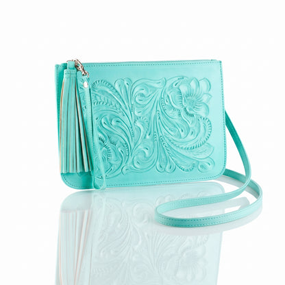 Hand-Tooled Slim Crossbody