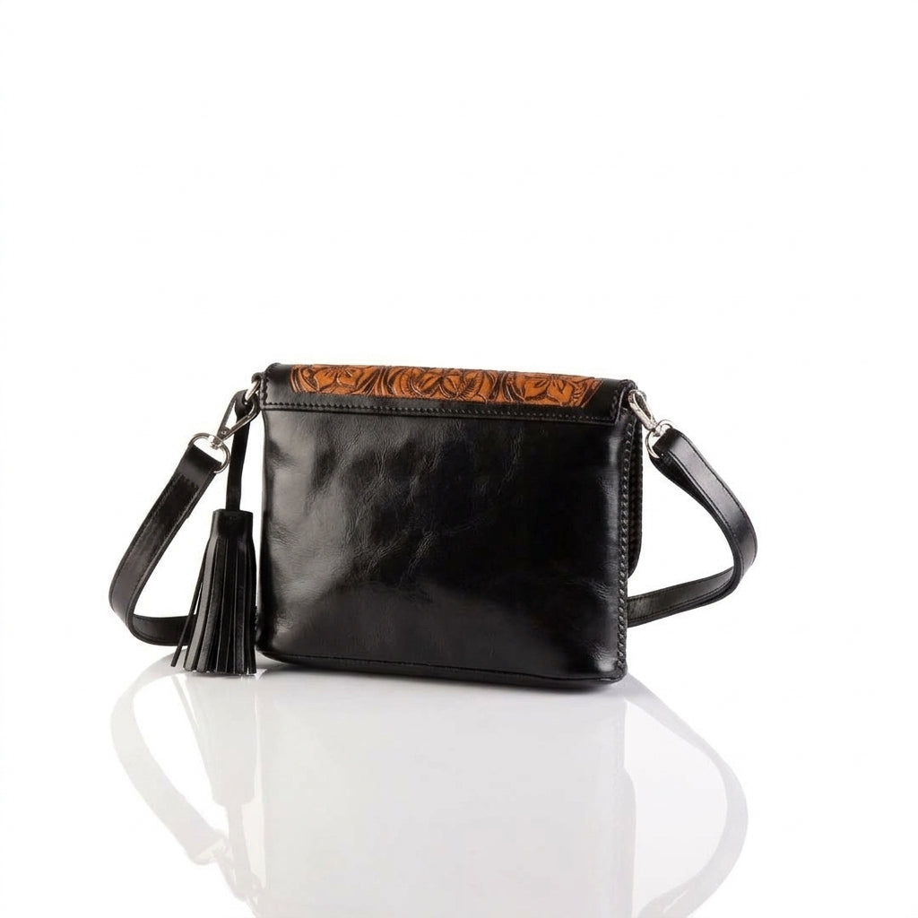 Luna Hand-Tooled Crossbody