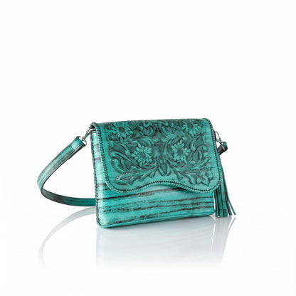 Luna Hand-Tooled Crossbody