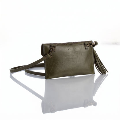 Maria Hand-Tooled Crossbody Wallet