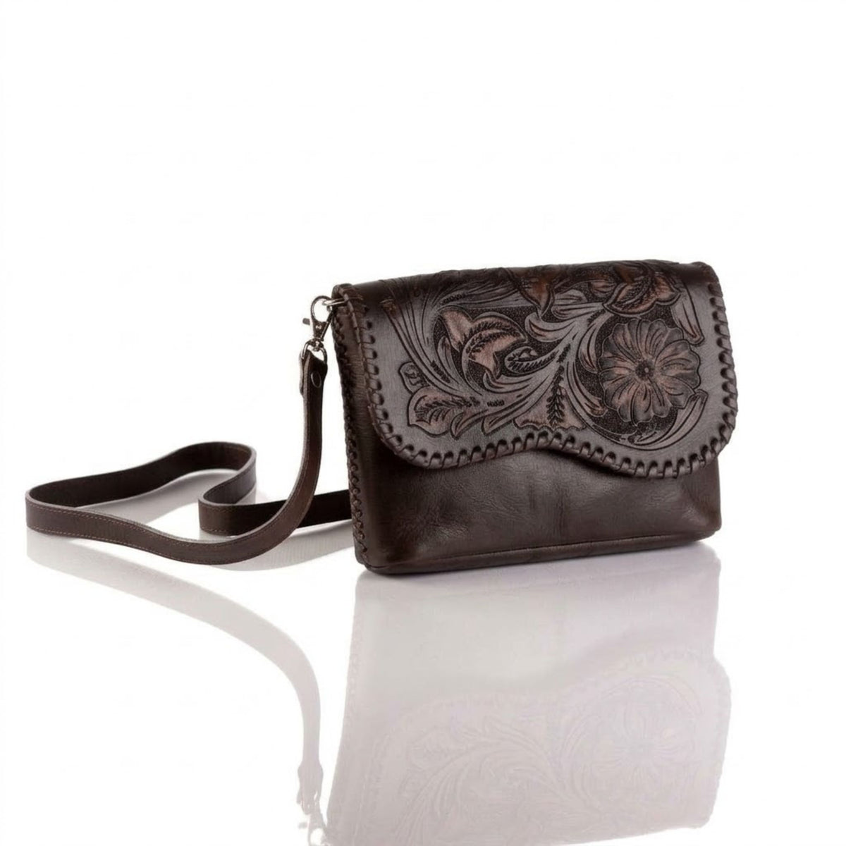 Adelita Hand-Tooled Clutch