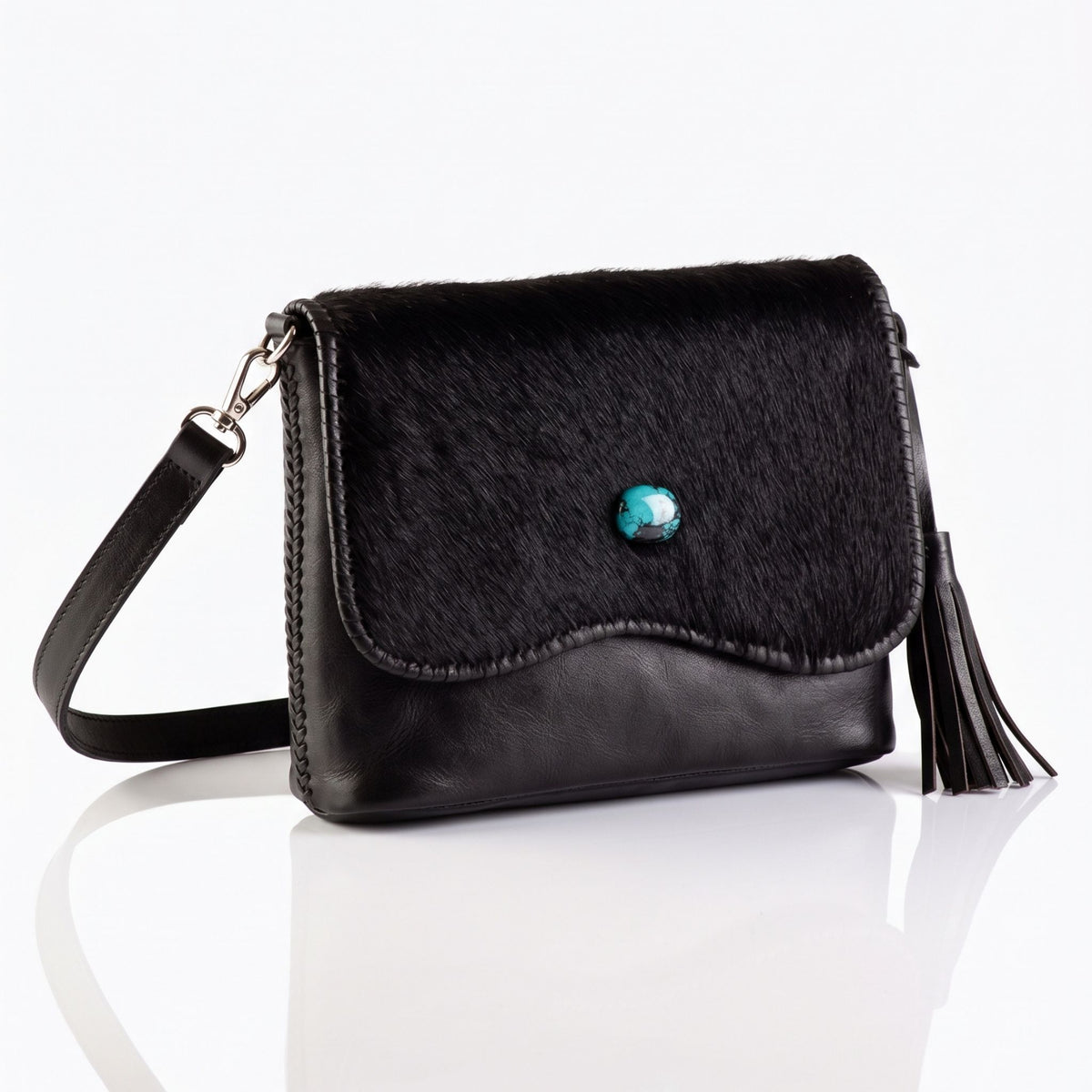 Luna Hair-On-Hide with Stone Crossbody