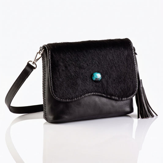 Luna Hair-On-Hide with Stone Crossbody