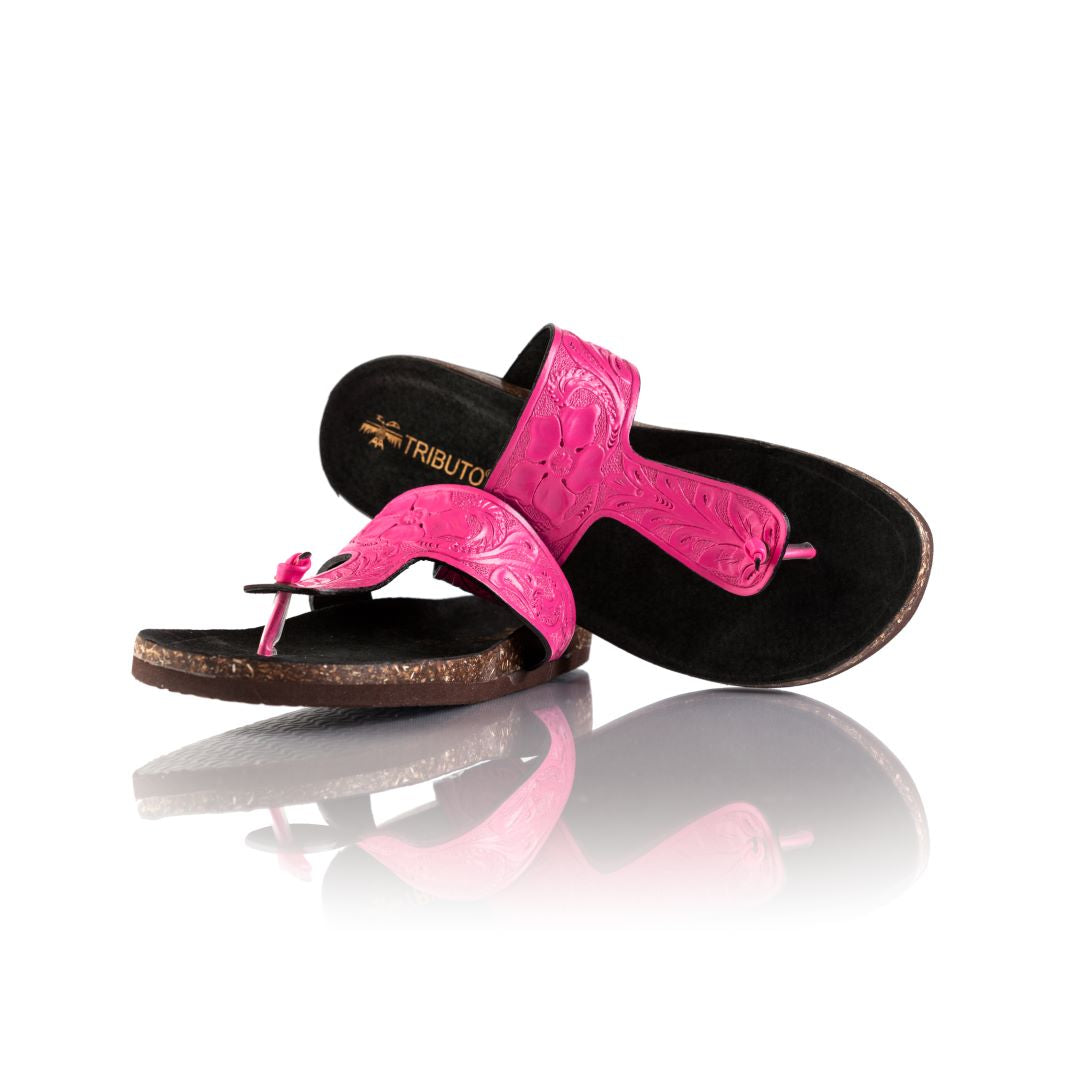 Hand-Tooled Tributo Sandals