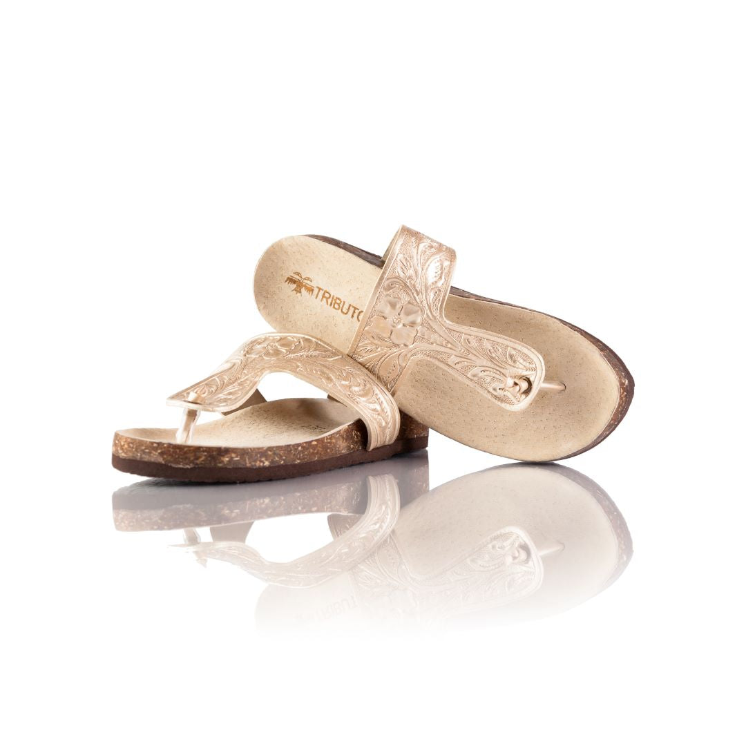 Hand-Tooled Tributo Sandals