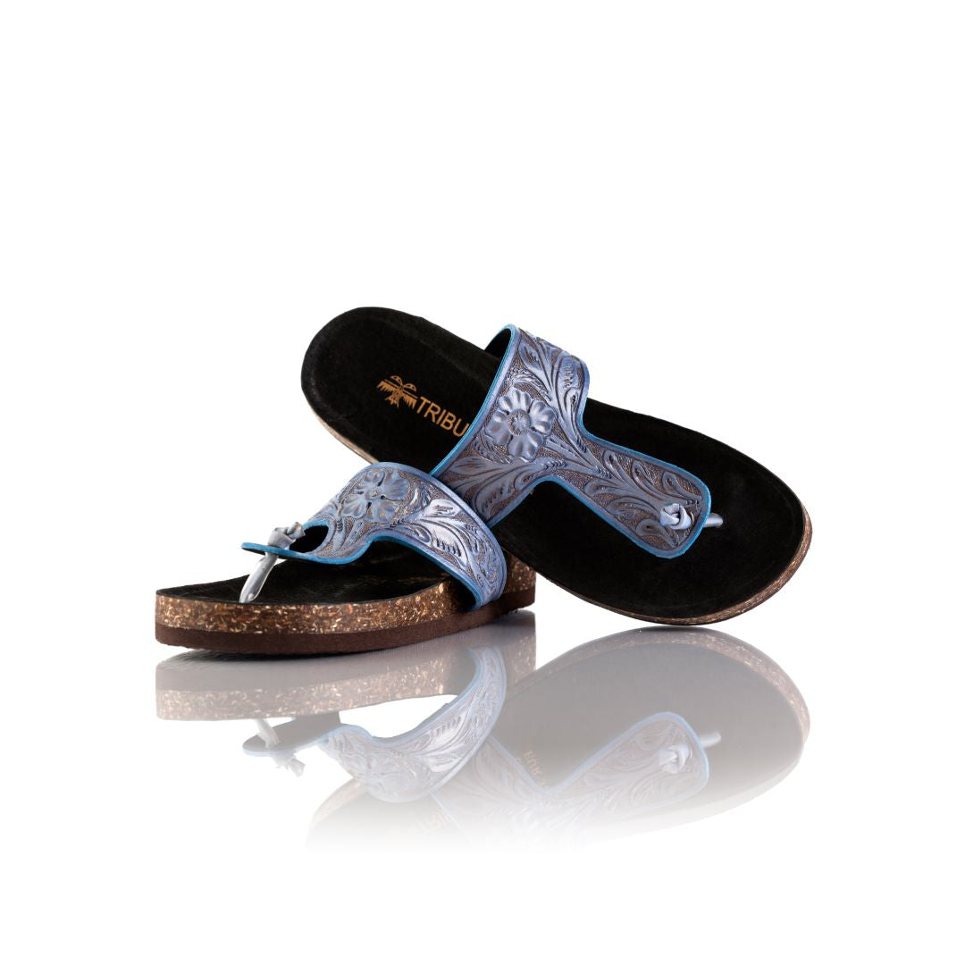 Hand-Tooled Tributo Sandals